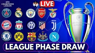 🔴UEFA CHAMPIONS LEAGUE DRAW LIVE | League Phase Pot | UCL Draw Results