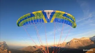 Paragliding launch from a tiny Swiss summit - Vril one 14 m