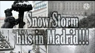 Madrid transform into winter wonderland after a decades  when snow storm hits in. #JowaTVvlog