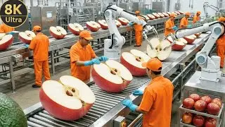 Inside a Modern Apple Factory! From Farm to Fresh Juice