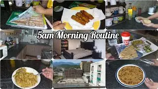 Desi Mom's Morning To Evening Routine | 5am Morning Routine As A Mom Of 2|Daal k mzydar Easy Parathy