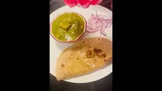 Simple Lunch plate idea | Palak paneer & Roti | #shorts