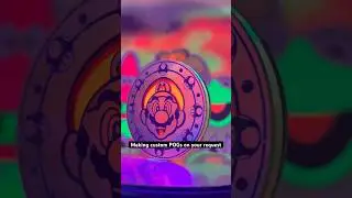 Making a custom POG #pogs #laserart #Mario #90skids #fanart