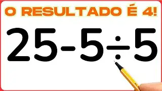 25 5÷5=❓ Só 3% sabia dessa😱
