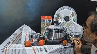 How to Paint Shiny Objects in Acrylic - a Step-by-Step Guide  #3dpainting #howtodraw