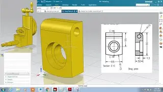 #NX CAD #SHAPER HEAD ASSEMBLY #Drag Plate PART 4