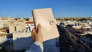 Leather planner cover