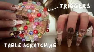 ASMR Table Tapping & Scratching + Random Triggers 💌  No Talking
