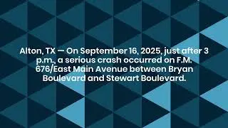Raquel Dominguez, Maria Del Rosario Rocha Injured in Car Accident in Alton, TX