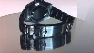 Rolex 2014 Submariner 40mm PVD Coated Custom Black Diamond Set Watch Review