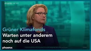 phoenix tagesgespr&auml;ch mit Svenja Schulze zum Gr&uuml;nen Klimafonds am 05.10.23