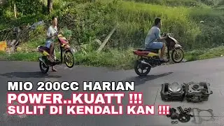 POWER NYA NGERII ‼️ BAHAN BAKAR PERTALITE 🔥🔥MIO 200CC HARIAN ...GASS DIKIT TERBANGGG ‼️