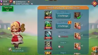 Lords mobile witch doll limited challenge stage 2 Auto | dark disaster stage 2 auto | Astre stage 2
