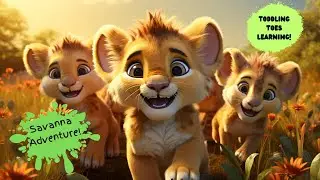 Learn Animals for Kids |  🦁 Discover Savanna Animals 🦒 | English educational video for kids