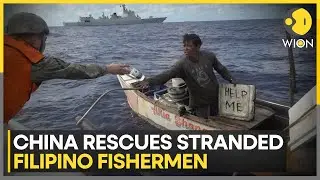 Chinese Navy Warship Rescues Philippine Fisherman in South China Sea | WION NEWS