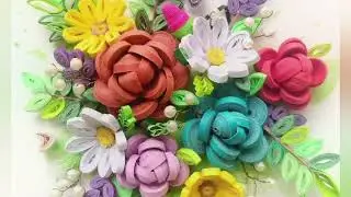 3D Flower Paper Quilling 🌸 | Realistic Floral Paper Art | Handmade Quilling Flowers