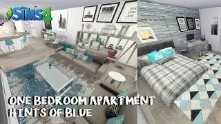 TheSims4 Speed Build | Hints of Blue One Bedroom Apt. | w/ Custom Content