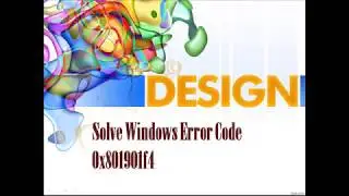 Solve Windows Error Code 0x801901f4