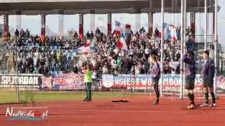 Doping kibiców podczas meczu Wisły Sandomierz z Granatem Skarżysko Kamienna 06.10.2013 HD