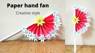 Easy pop-up fan || paper hand fan craft