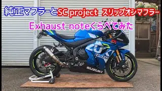 SCprojectスリップオンマフラーと純正マフラーの比較