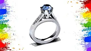 How to draw a wedding ring step by step
