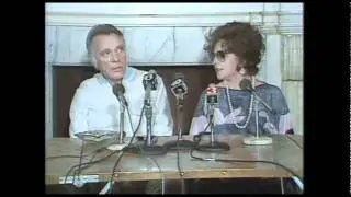 Elizabeth Taylor Jokes About Working Again With Ex Hubby, Richard Burton, 1983