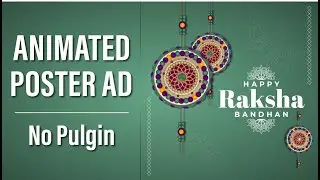 Raksha Bandhan Motion Design Ad | Animated Poster in  After Effects | No Pulgin | Hindi