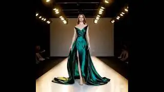 Emerald Goddess ✦ The Green Dress That Stole the Runway 💎 #AIGlam #luxuryfashion