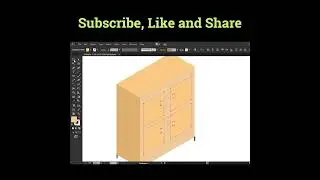 3d Cupboard Design in Adobe Illustrator #ytshorts #illustratortutorial #illustratordesign