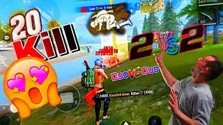 Free fire BR Ranked😍🤩 duo vs duo 20 kills full gameplay 😋🥳😍 with my brother😍🥳🔥
