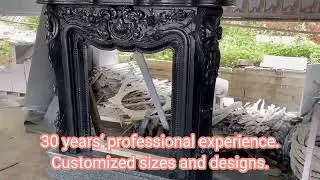 First Stone - Wholesale Natural Stone Black Limestone Fireplace Carving Surround