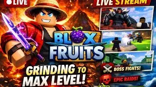 LIVE 🔴 Blox Fruits Grinding | Level Up + Fruits Hunt | Roblox