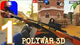 POLYWAR 3D FPS Gameplay (Android, iOS) Part 1 - Tutorial