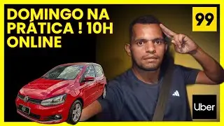 Quanto ganhei em 10 horas no domingo?Uber Brasília 