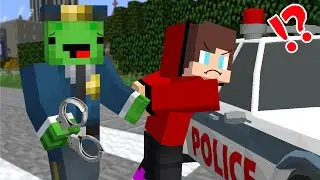Mikey Policeman arrested CRIMINAL JJ in Minecraft! - Maizen