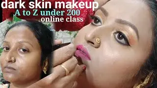 Dark Skin makeup tutorial Basic to professional course class 14 ||affordable makeup product