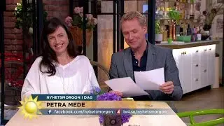 Skrattattack n&auml;r Petra Mede blir sidekick - Nyhetsmorgon (TV4)