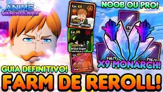 NUNCA FOI TÃO FÁCIL! GUIA DEFINITIVO PARA FARMAR REROLL NO ANIME VANGUARDS!! (Iniciante e Avançado)