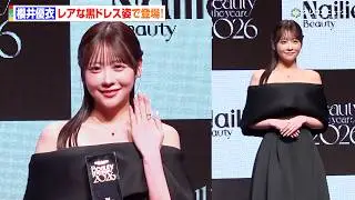 FRUITS ZIPPER櫻井優衣、デコルテ輝くレアな黒ドレス姿で登場！今年の抱負は”健康第一”