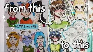 How I decorate my sketchbook pages