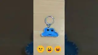Simily Cloud l Cute face cloud l Tannu Craft ideas l cloud keychain