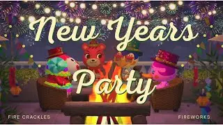 New Years Party | Jazz Music & Firework Ambiance | ACNH Ambiance