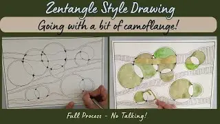 Doodle Zentangle neurographic style art full process watchalong no chat