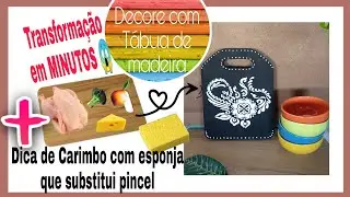 Como pintar com stencil mais dica de carimbo de esponja