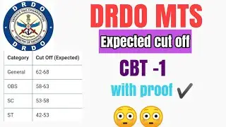 DRDO mts expected cut off 2021 ||  drdo mts cut off || drdo mts previous year cut off.