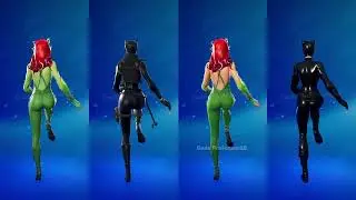 Fortnite All About That Bass Emote With Poison Ivy Cat Woman Skin Thicc 🍑😜😍🥵 Who Won ?