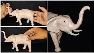 Clay Sculpting: Realistic Clay elephant making with clay | Clay animals | clay art | Clay sculpture