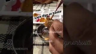 How we can dye lace at home with acrylic color 😍😍🙌🏻🙌🏻