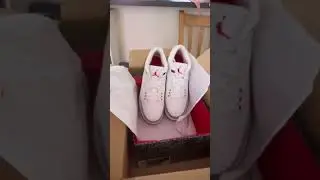 Unboxing Jordan 3 White Cement Reimagined GS #shorts #sneakers #jordan #whitecement #kicks #unboxing
